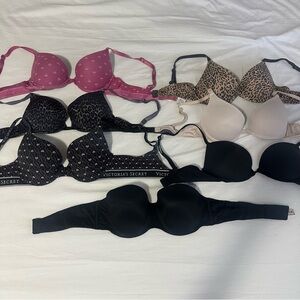 PINK Victoria's Secret Bra Collection - Pink, Leopard, Black, Cream